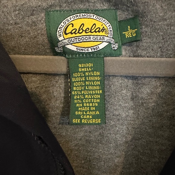 Navy Cabela’s Hooded Nylon Jacket- Size Large - Picture 3 of 6